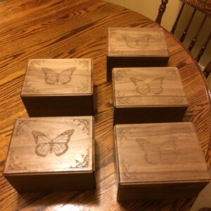 Funeral Ash Boxes Sacramento black walnut laser engraved