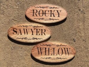 Custom Horse stall sign marker Sacramento Carmichael west sacramento