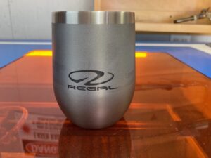 custom laser engraved wine glass cup any design Sacramento